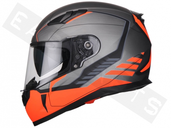Helm Integraal CGM 317G Silverstone Mat Zwart/ Oranje Fluo